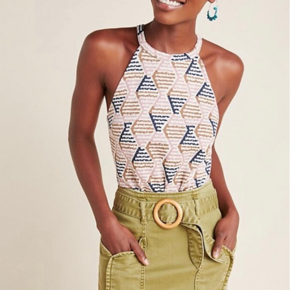 Anthropologie Lindsay Structured halter top